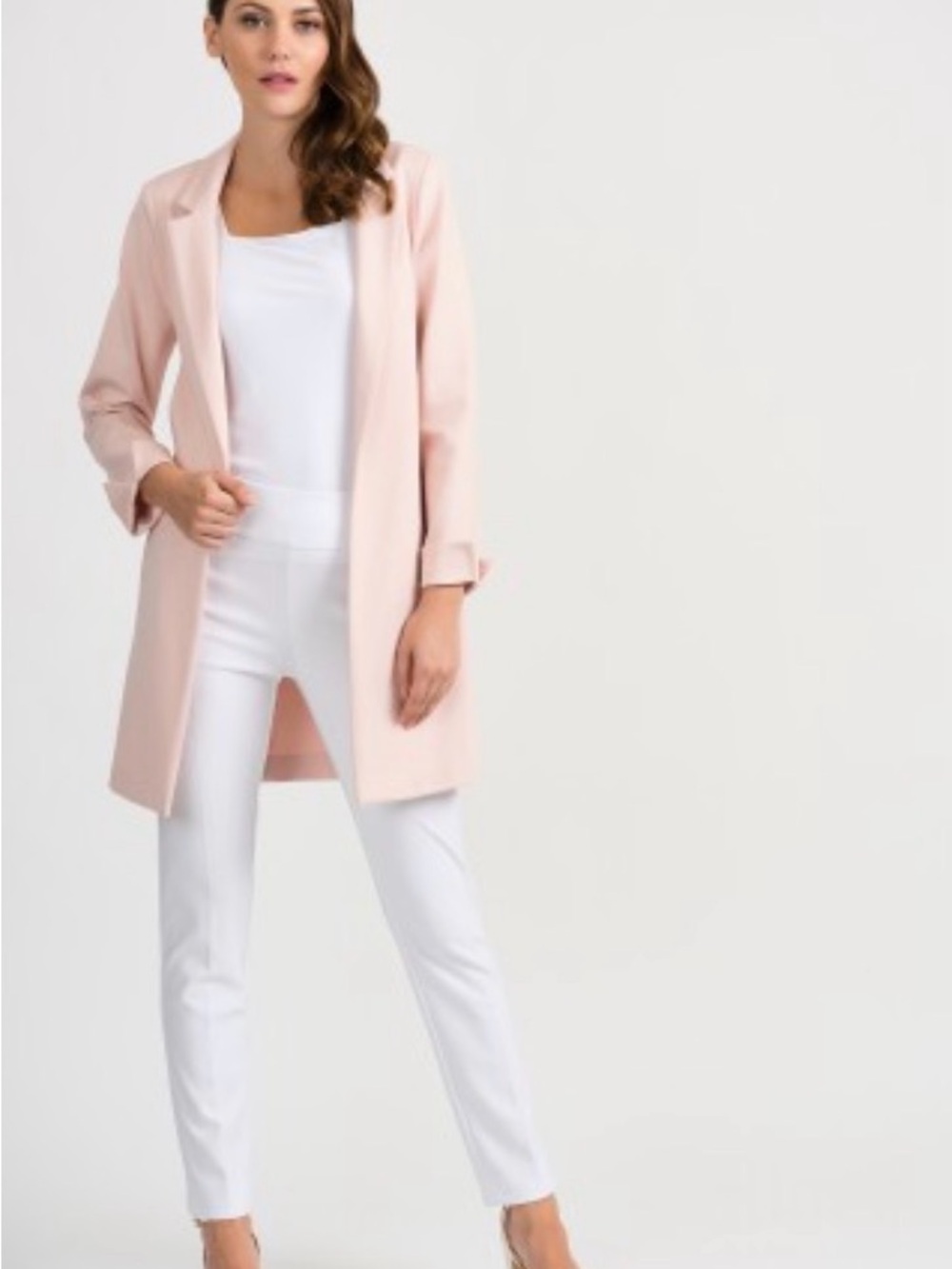 Women’s Light Pink Longline Blazer Jacket